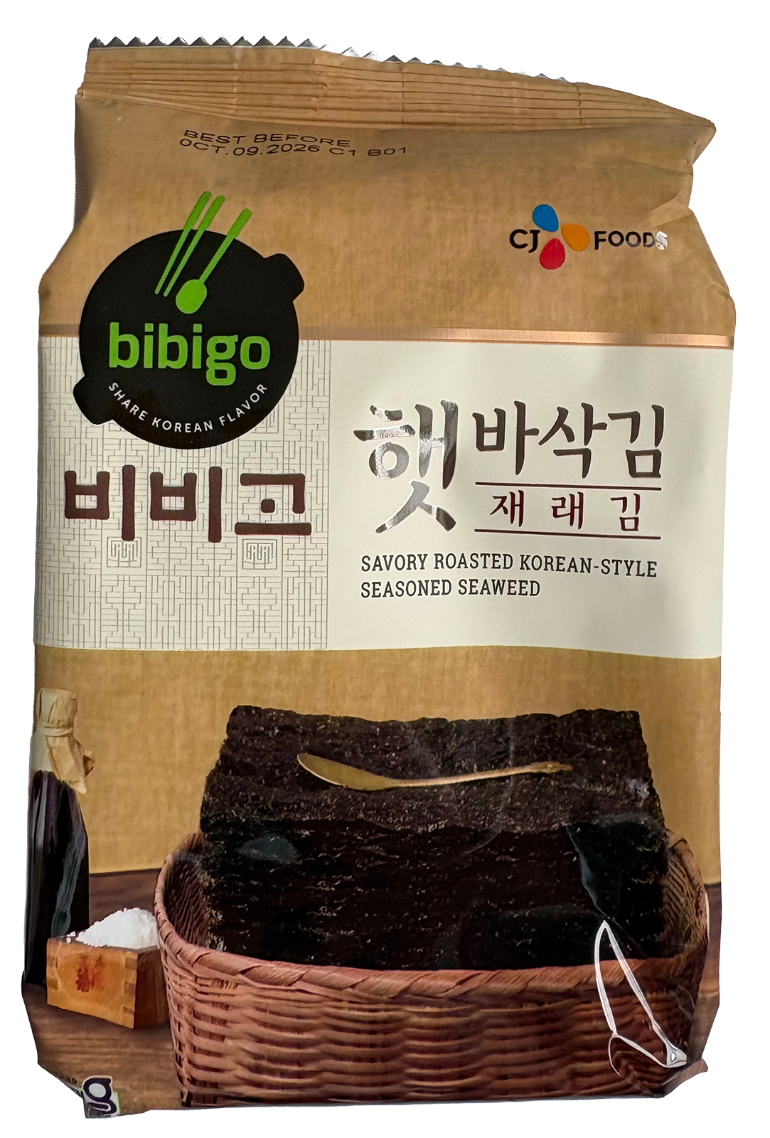 Bibigo roasted seaweed snack from H Mart